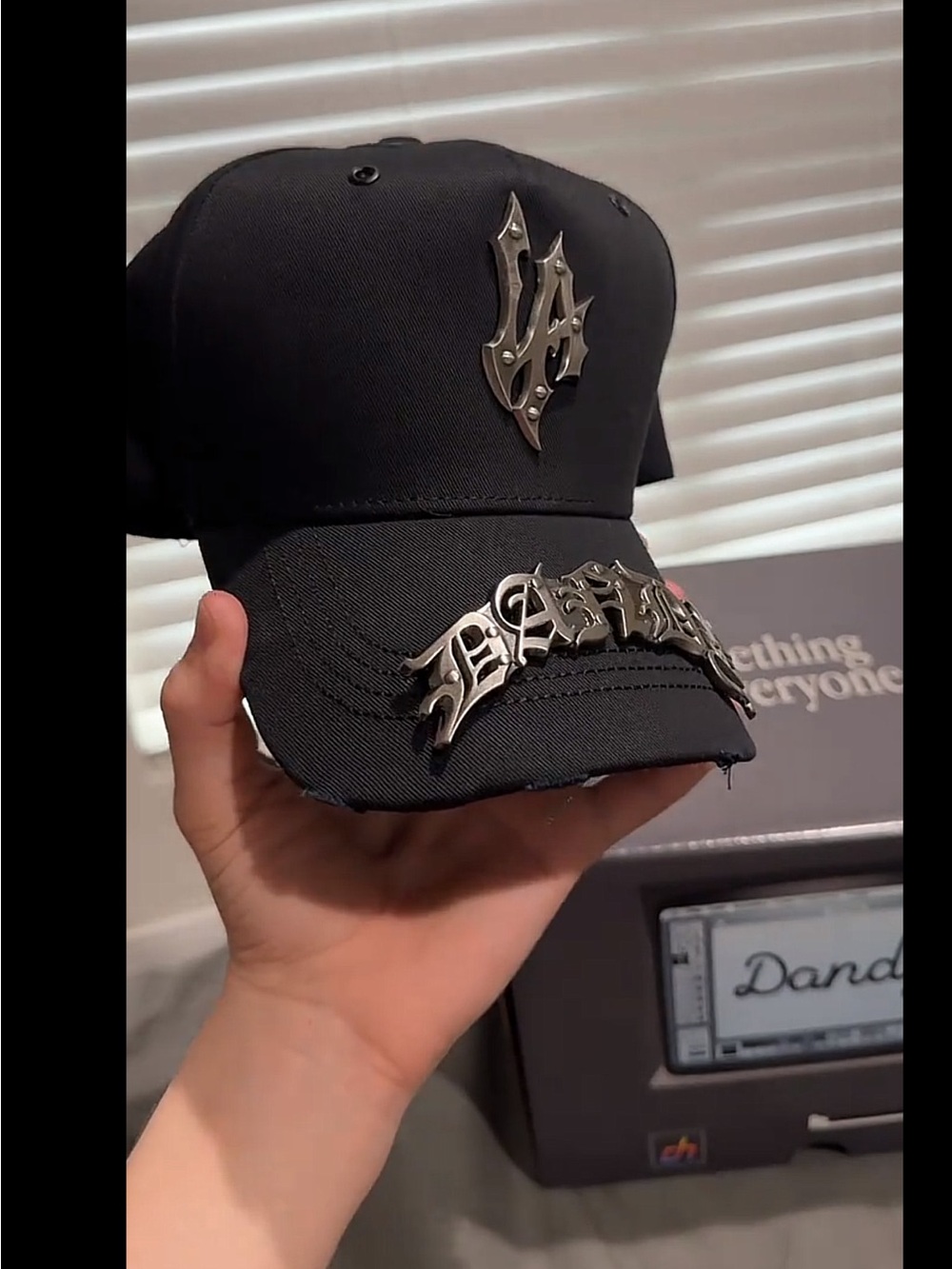 Black Metal Accent Baseball Cap